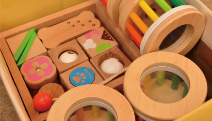 温もりのある木製の玩具